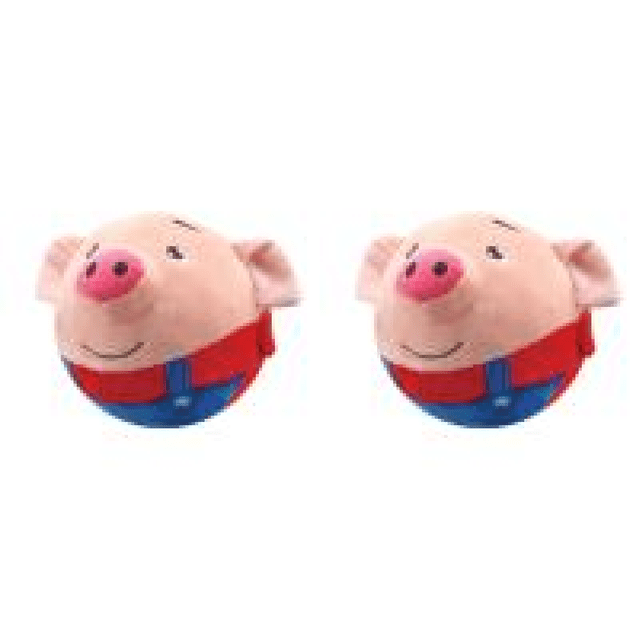 Juguete Peluche para en Activo Pelota A Las Mordeduras Que Juegan Interiores (cerdo) Rojo