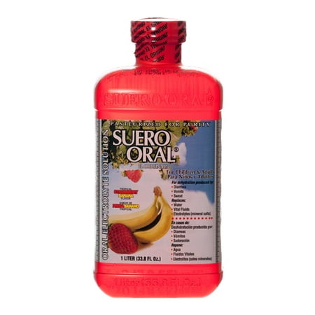 New 322196  Electrolyte Suero Oral 1Lt Strawberry Banana (8-Pack) Cough Meds Cheap Wholesale Discount Bulk Pharmacy Cough Meds Bud