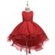 thumbnail image 1 of Vestido de cola para niños, sin mangas, de encaje, de color sólido, para niñas grandes, vestido de princesa para actuación en el escenario, 1 of 6
