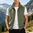 thumbnail image 6 of Fishing Vests for Men Lightweight Stand Collar Zip Up Sleeveless Jacket with Pockets Outdoor Work Photo Travel Hiking Vest, 6 of 7