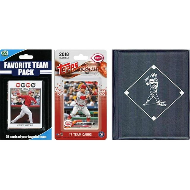 C & I Collectables REDSTSC18 MLB Cincinnati Reds Licensed 2018 Topps Team Set & Favorite Player Trading Cards Plus Storage Album