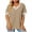 A-Khaki, variant on Plus Size Blouses for Curvy Women Short Sleeve V Neck Shirt Criss Cross Front Tops Color Block Clothes Khaki