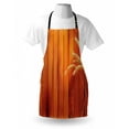 thumbnail image 3 of Harvest Apron Wheat Spikes on Wooden Planks Life in the Countryside Themed Agriculture Print, Unisex Kitchen Bib Apron with Adjustable Neck for Cooking Baking Gardening, Orange Yellow, by Ambesonne, 3 of 3