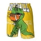 thumbnail image 4 of Fotbe T-Rex Playing Football Trajes de Baño Estampados para Hombre, Shorts de Verano de Secado Rápido, Ropa de Playa, Bañadores-Medium, 4 of 6