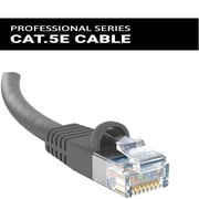 MIYAKO USA Ethernet Patch Cable (25 Feet) - Supports Cat6 / Cat5e / Cat5 Standards, 550MHz, 10Gbps - RJ45 Computer Networking 4 Pair Cord Gray (23-N001-25GY)