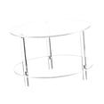 thumbnail image 3 of Mesa auxiliar de acrílico transparente, mesa auxiliar compacta para bebidas, mesita de noche, mueble de noche, fácil montaje para sala de estar, baño Dia de 30 cm de altura 40 cm, 3 of 8