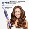 thumbnail image 6 of Thermal Brush for Blowout Look, 1.5in Heated Round Brush, Straightening & Curling Iron Brush, Blowout Brush, Hot Styler for Travel, 10 Temperature Control, Dual Voltage, Purple, 6 of 9