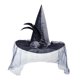 thumbnail image 3 of para mujer, accesorios para fotos, accesorio de disfraz de personaje, sombreros de adulto puntiagudos de  Negro Hugo  sombrero de halloween, 3 of 10