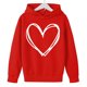 thumbnail image 4 of Sudadera con capucha y estampado de corazón de San Valentín, sudadera de manga larga para niños y niñas, chaqueta para niñas de talla mediana y grande., 4 of 7