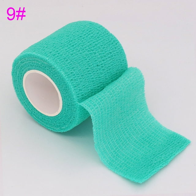 1 Rouleau 2.5/5/10cm Bandage Sport Auto-Adhésif Respirant Élastique pour Fixation Doigt Poignet Jambe Bandage Non Tissé