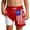 Red, variant on Kids Boys USA 250th Anniversary Stars and Stripes Print Swim Trunks Knee Length Double Layer Design Patriotic Theme Quick Dry Beach Shorts Black 5 Years-6 Years
