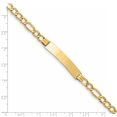 thumbnail image 3 of 14k Yellow Gold Figaro Name Bar Identification Id Bracelet, 3 of 7