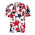 thumbnail image 3 of Top Casual Impreso de los Hombres, Camiseta de Cuello Redondo Botón de Manga Corta de Moda para Uso Al Aire Libre Y Diario, Camiseta de Invierno Cómoda, 3 of 5