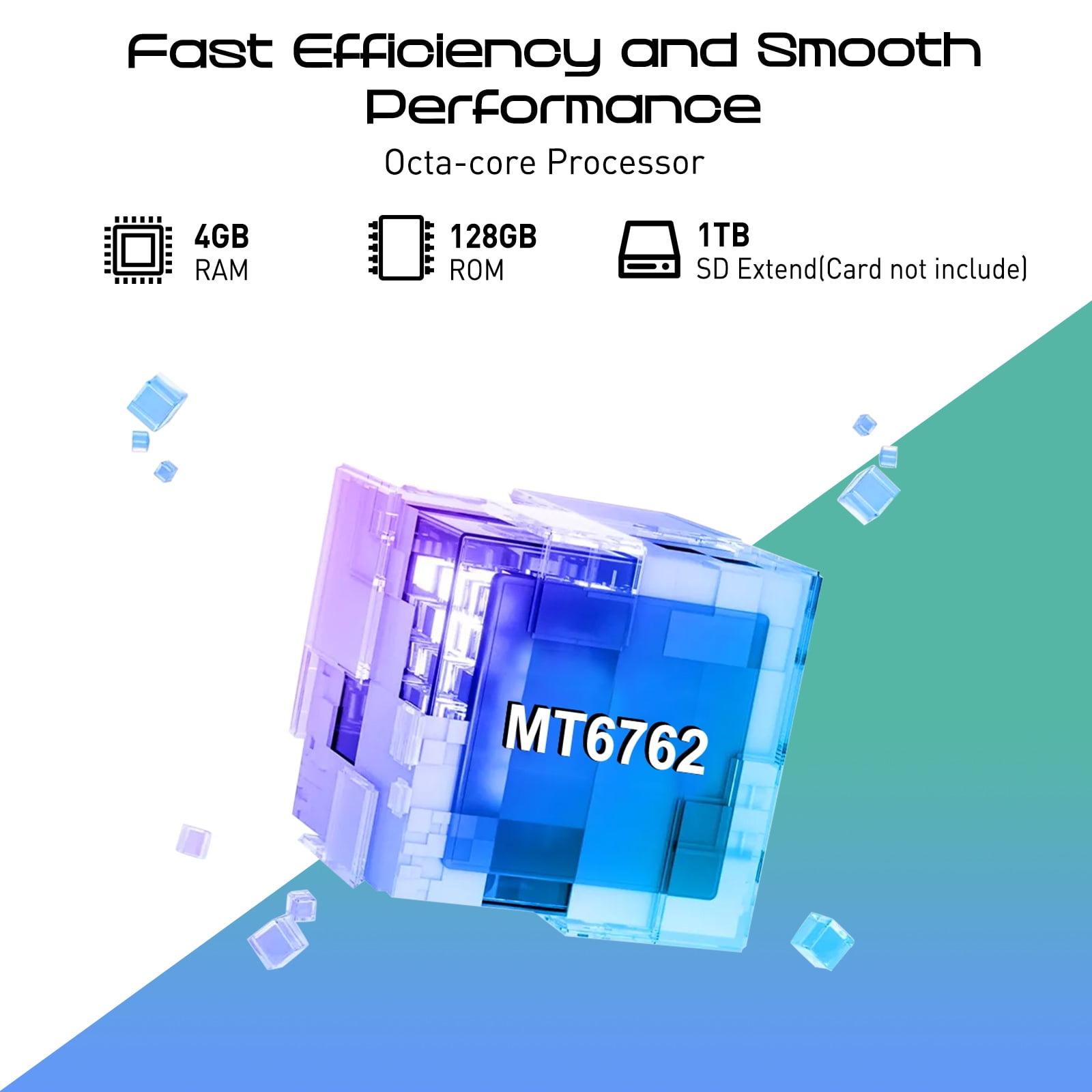 XGODY 4G T-Mobile Unlocked Android Phones, 128GB Smartphone, 6.79" IPS Screen 5280mAh Unlocked Cell Phone, Blue