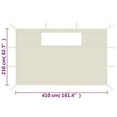 thumbnail image 4 of vidaXL Gazebo Sidewalls with Windows 2 pcs Cream, 4 of 4