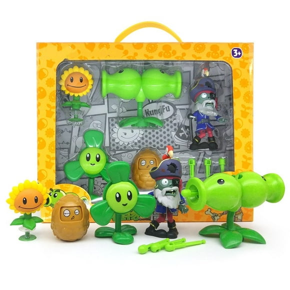 Plants vs. Zombies Toy Double Head Peashooter Clover Gift Box Set Toy