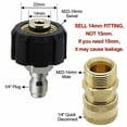 thumbnail image 3 of Brass and Stainless Steel Pressure Washer Hose Adapter Quick Release Socket 500 PSI Working Pressure, 3 of 10