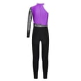 thumbnail image 4 of RUNQHUI Leotard Gymnastic for Girls One Piece Color Block Ballet Dance Jumpsuit Tumbling Skating Purple 12, 4 of 7