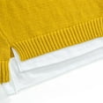 thumbnail image 4 of COSFO Solid Men Sweaters Casual Long Sleeve Yellow Knit Crew Neck Sweaters Drop Shoulder Mens Pullover Sweater, 4 of 7
