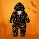 thumbnail image 1 of Family Halloween Pjs Matching Sets Halloween Print Long Sleeve Zippered One Piece Pajama Hooded Jumpsuit Winter Halloween Pjs Family Set, 1 of 3