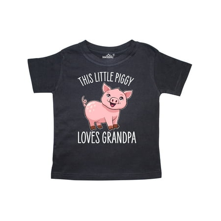 

Inktastic This Little Piggy Loves Grandpa- cute Gift Toddler Boy or Toddler Girl T-Shirt