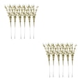 thumbnail image 2 of Inteprter 6 piezas llamativos tallos de bayas con purpurina falsa impresionantes arreglos florales aspecto realista dorado dorado 2Conjunto, 2 of 6