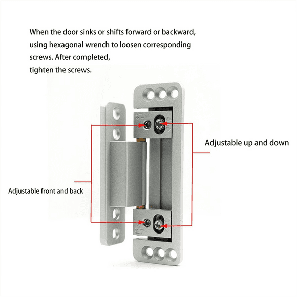 Hidden Door Hinges,2Packs Adjustable Hidden Door Hinges,110Lbs Load-Bearing,Heavy Duty Concealed Hinges for Secret Door