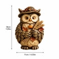 thumbnail image 2 of Wooden Fall Owl Decoration with Pumpkin and Wheat Sheaf, Rustic Farmhouse Design, Brown and Orange, for Home Shelf Or Table, Autumn Harvest Decoration, 2 of 3