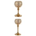 thumbnail image 1 of 2 piezas Candelabro de cristal Cristales Embellecimiento Candelabros Elegante boda Escritorio Centro de mesa Gabinete Oficina en casa Candelabro Decoración 20cm 25cm Sunnimix Porta vela, 1 of 5