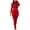 Red, variant on Brilliant 2 Piece Outfit for Women Casual Color Long-Sleeve Round-Collar Tops High Waist Pants Sports Suits-Coffee,M clothes under $5.00