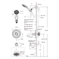 thumbnail image 6 of Wowow Single-Handle 8-Spray Shower Faucet 1.8 GPM with Adjustable Head and Tub Spout in Oil Rubbed Bronze (Valve Included), 6 of 7