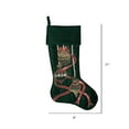 thumbnail image 2 of Vickerman 21" Green Beaded Ornamnt Velvet Christmas Stocking, 2 of 2