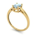 thumbnail image 2 of 1 ct Oval Cut Natural Swiss Blue Topaz Solitaire 14K Yellow Gold Womens Engagement Ring, 2 of 5