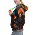 thumbnail image 2 of Lsque Classic Floral Blue Skate Shoes Pattern Casual Women's Hoodie,Hooded Sweatshirt with Kangaroo Pocket,Pullover Hoodie with Eye-catching Drawstrings-Large, 2 of 7