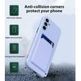 thumbnail image 2 of Compatible with Samsung A14 5g Case Silicone with Card Holder Black, for Samsung Galaxy A14 5g Phone Case Silicone Liquid Shockproof Protective Slim Cover (Purple), 2 of 7