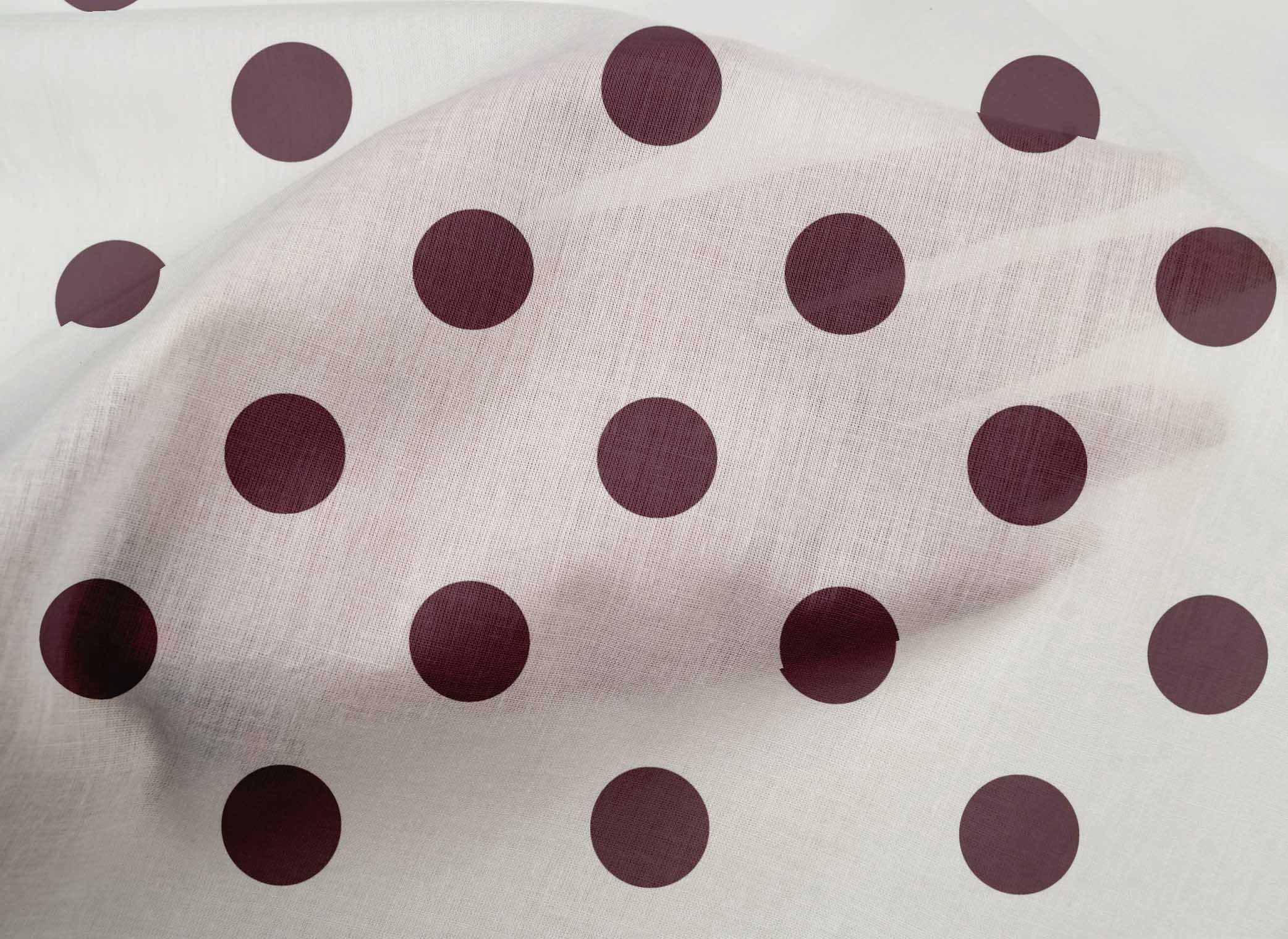 oneOone Cotton Poplin Chocolate Brown Fabric Polka Dots Dots Craft Projects Decor Fabric Printed By The Yard 42 Inch Wide