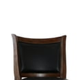 thumbnail image 2 of Curved Swivel Barstool with Leatherette Padded Seating, Brown and Black, 2 of 3