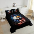 thumbnail image 4 of Erosebridal Eagle Bird Bedding Sets King with Comforter, US Flag Duvet Insert, Stars Stripes Decor, Reversible, 4 of 7