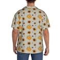 thumbnail image 3 of Wukai Fall Thanksgiving Day Men's Casual Short-Sleeve Button Down Shirt,Cuban Shirts for Men,Mens Short Sleeve Dress Shirts-X-Large, 3 of 5