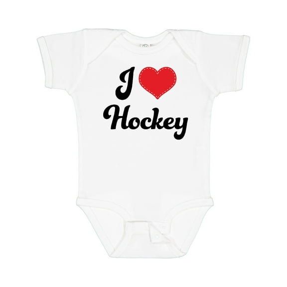 Inktastic I Love Hockey Girls Baby Bodysuit