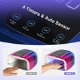 thumbnail image 4 of 96W Rechargeable UV LED Nail Lamp UV Light for Gel Nails Cordless Gel Nail Lamp Nail Dryer with 42 Beads Smart Sensor & Metal Base (Gradient Blue), 4 of 7
