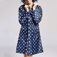 thumbnail image 2 of Chubasquero largo para mujer Sunnimix impermeable con capucha azul, 2 of 8