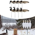 thumbnail image 6 of simhoa 8 Pieces Goose Silhouette Decoys Vivid Lightweight Decorative Sturdy Easy to Carry Weather Resistant Artificial with Stakes Black, 6 of 8