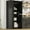 Black Ash, variant on Kojooin Tall Kitchen Pantry Cabinet - 70" Freestanding Storage with 4 Doors and Adjustable Shelves for Dining, Bathroom, and Living Room