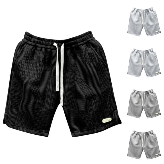 Bxsruta Men's Comfort-Fit Athletic Shorts in Soft Breathable Polyester Spandex Blend for Outdoor Sports, Gym and Casual Wear with Multi-Size Options