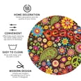 thumbnail image 4 of Disketp Hippie Peace Love Funny Coasters,4 Pcs Leather Coasters With Holder, Perfect Housewarming Hostess Gifts,Protect Furniture From Water Marks Scratch, 4 of 9