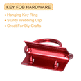 thumbnail image 5 of 20PCS Key Fob Hardware with Keychain Rings for Bag Webbing,Red, 5 of 5