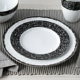 thumbnail image 6 of Noritake Black Rill Set of 4 Dinner Plates, 6 of 7