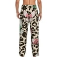 thumbnail image 3 of Balery Men'S Leopard Dots Pants,Sleepwear Pants,Pajama Pants,Pj Bottoms Drawstring And Pockets-Large, 3 of 9