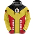 thumbnail image 3 of Sudadera con capucha africana con la bandera del país de UGANDA, sudaderas unisex con estampado 3D, ropa de calle unisex 2024, sudadera con capucha y cremallera, chaqueta informal, ropa de chándal, 3 of 5